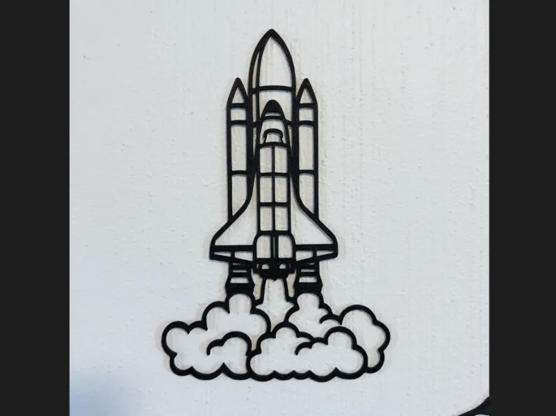 2D Wall Art Of shuttle launching ( EXTRA LARGE ) 