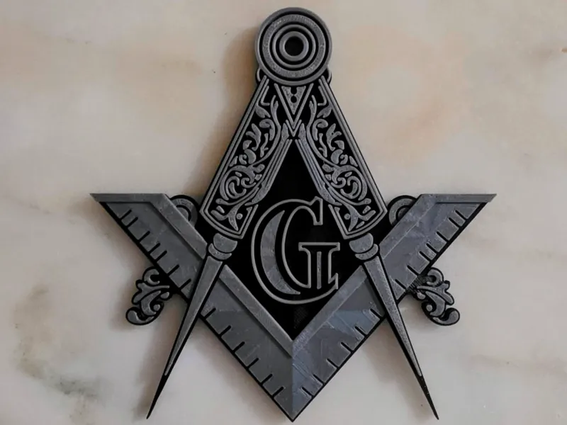 Masonic compass and square