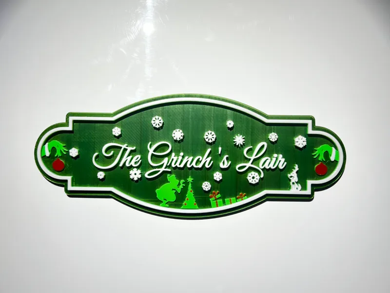 The Grinch’s Lair –Multi-Color Christmas Wall Sign