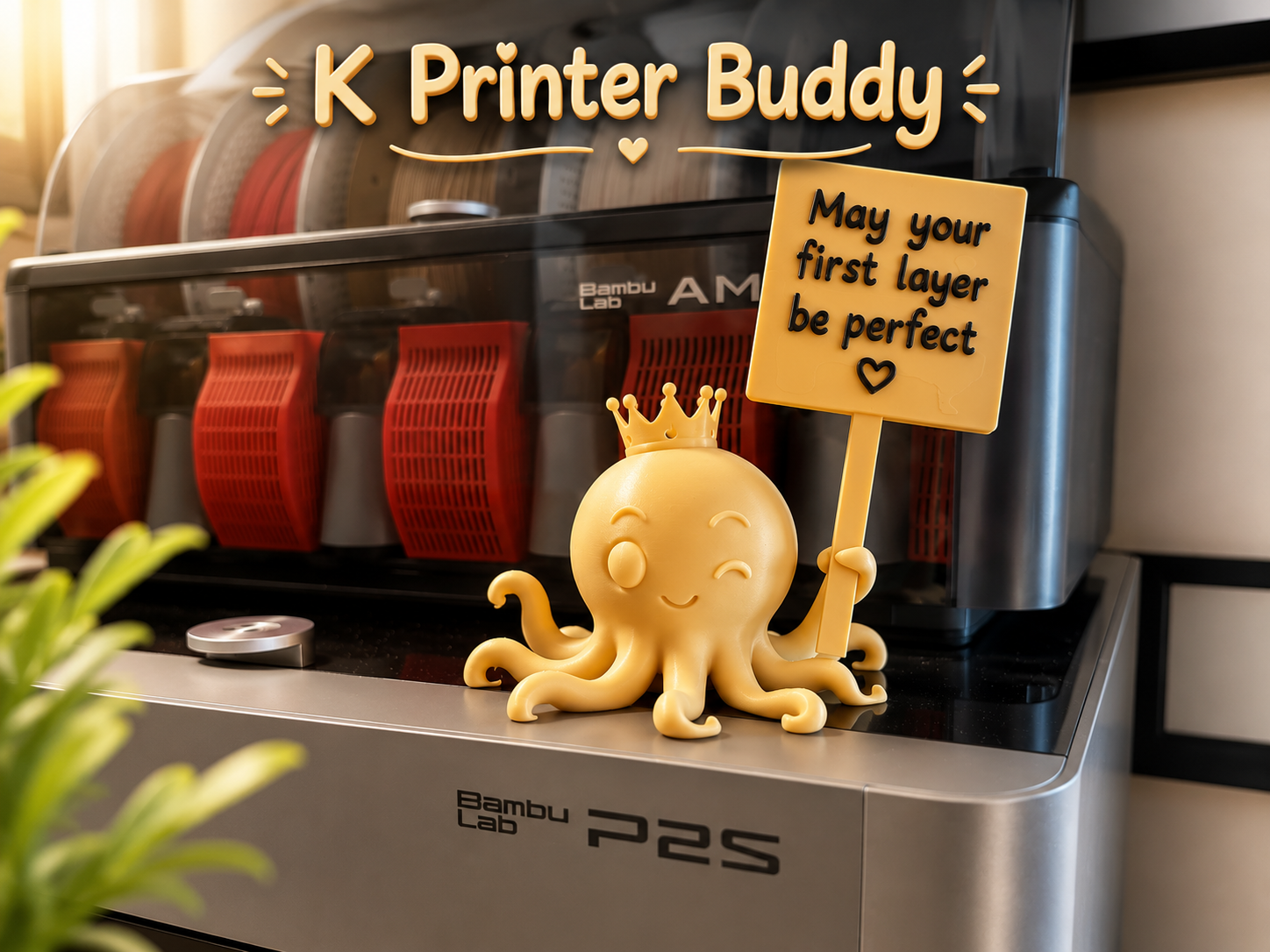 Printer Buddy - Kawaii Octopus Mascotte 