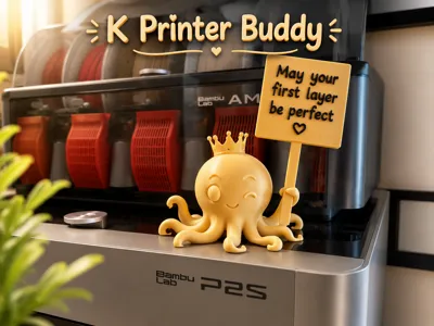 Printer Buddy - Kawaii Octopus Mascotte 