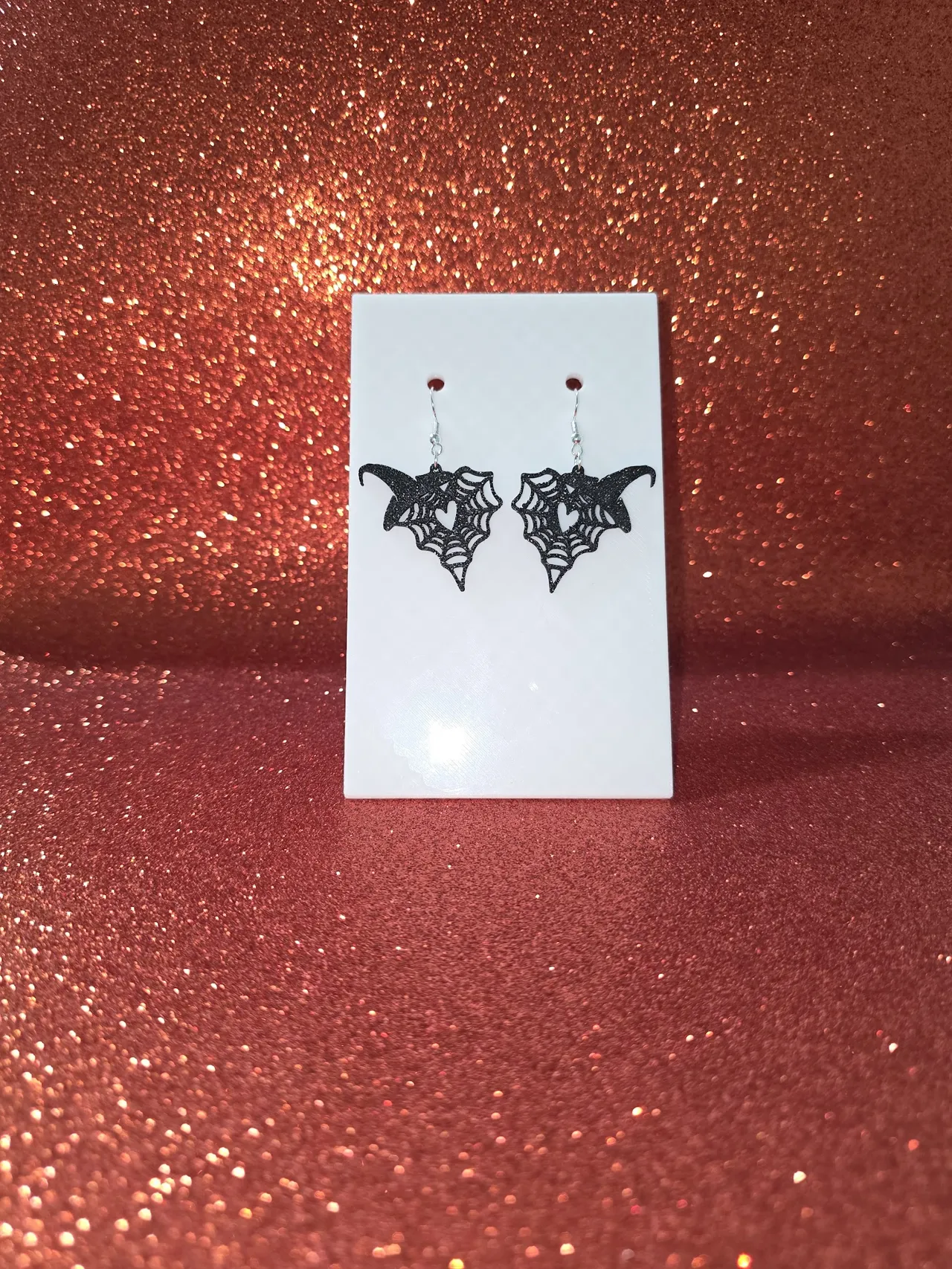 Haunted Spider Web earrings view 2