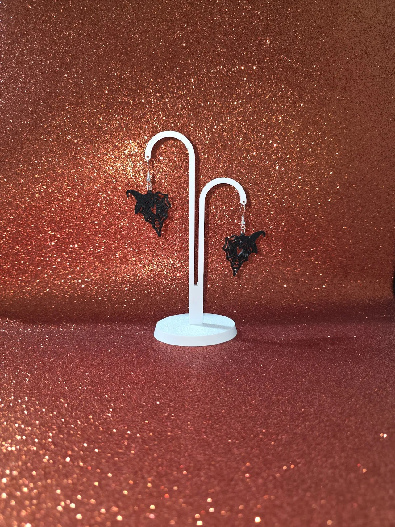 Haunted Spider Web earrings view 3
