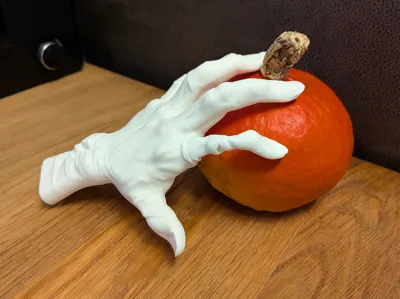 Scary zombie hand with skewer for the floor
