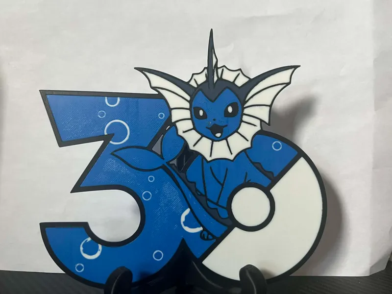 Pokémon 30th Anniversary Vaporeon Display