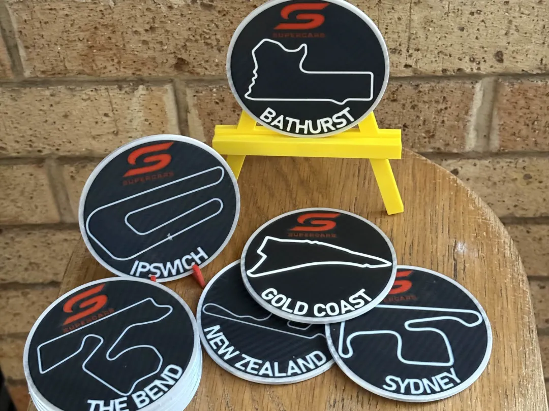 V8 Super Race car tracks Coaster Set 13 by primewelder MakerWorld ...