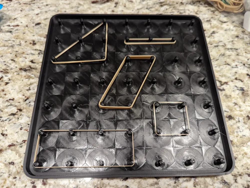 Rubber band peg board toy by NakorKren MakerWorld