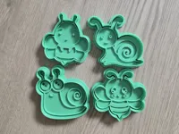 Emporte-pièces insectes mignons (abeille, escargot) pour pâte à modeler — photo 2
