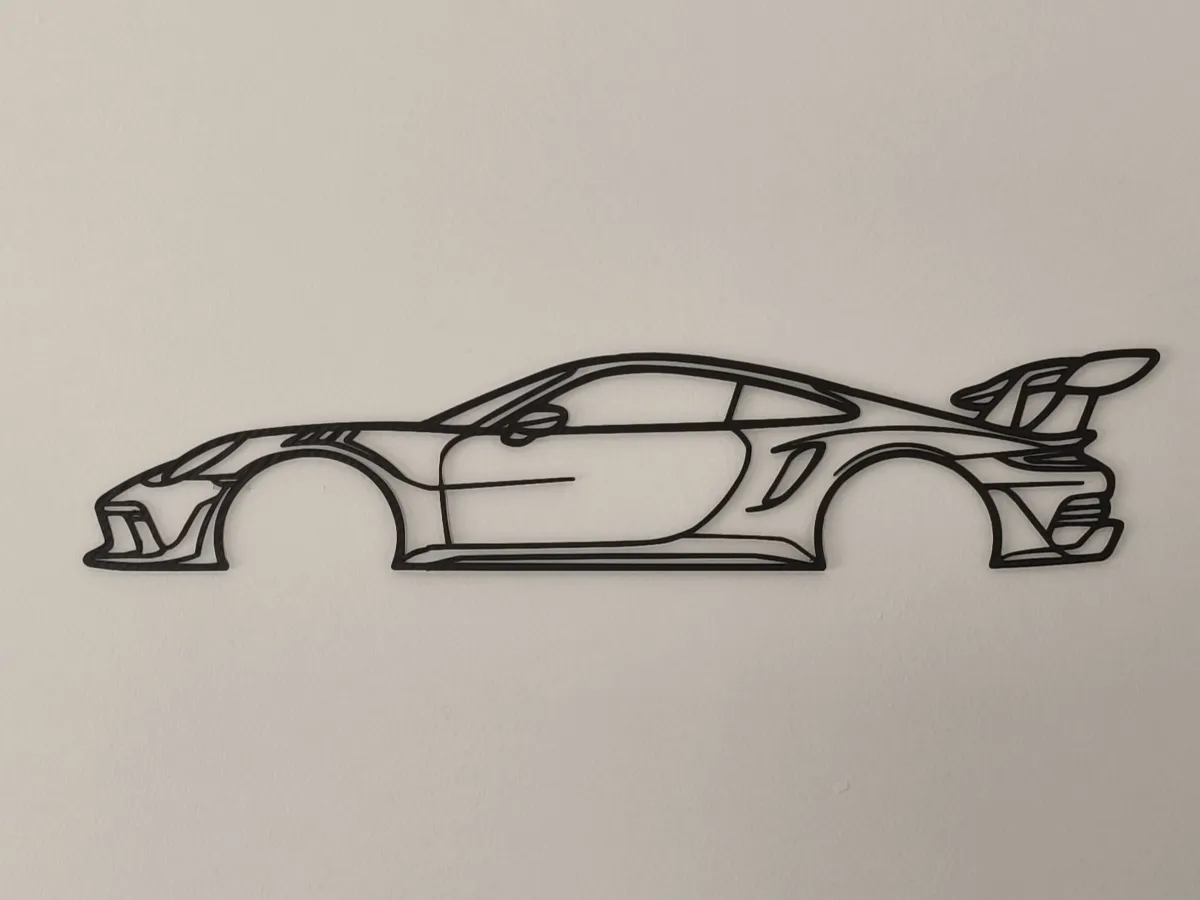Porsche 911 GT3 RS Wall Art – 60cm (Scalable) - Free 3D Print Model ...