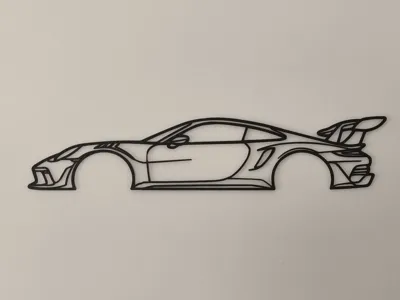 Porsche 911 GT3 RS Wall Art – 60cm (Scalable)