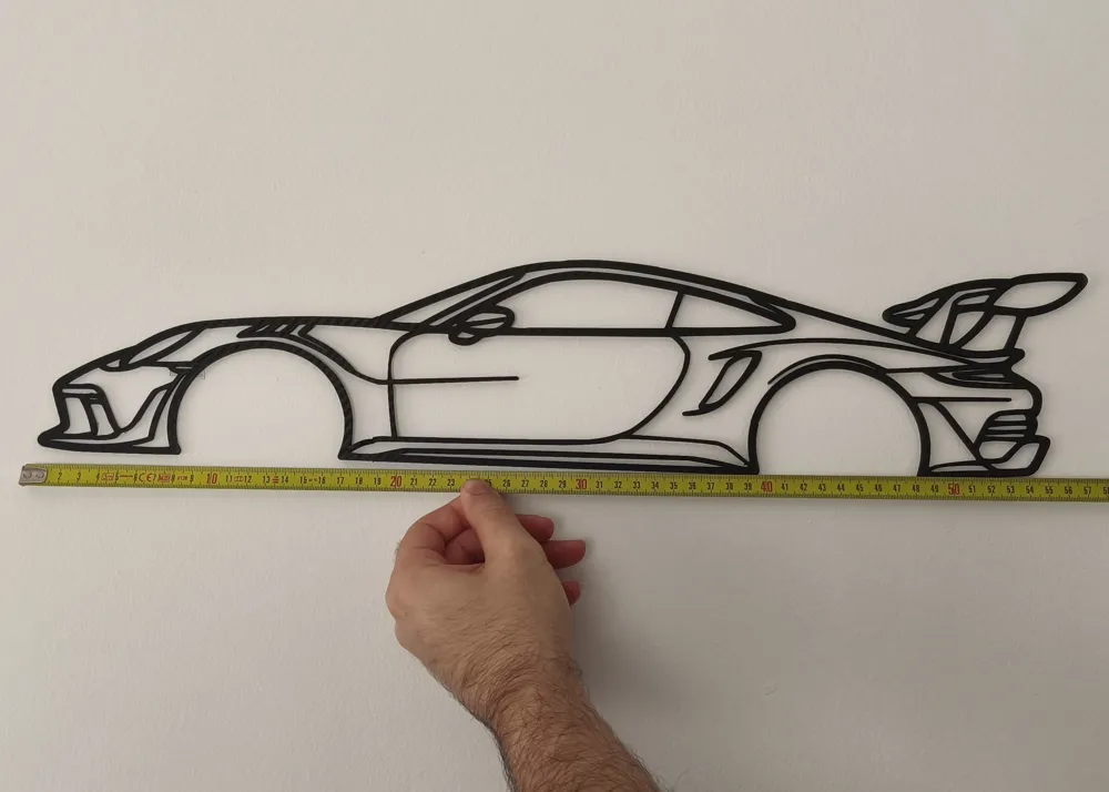 Porsche 911 GT3 RS Wall Art – 60cm (Scalable) - Free 3D Print Model ...