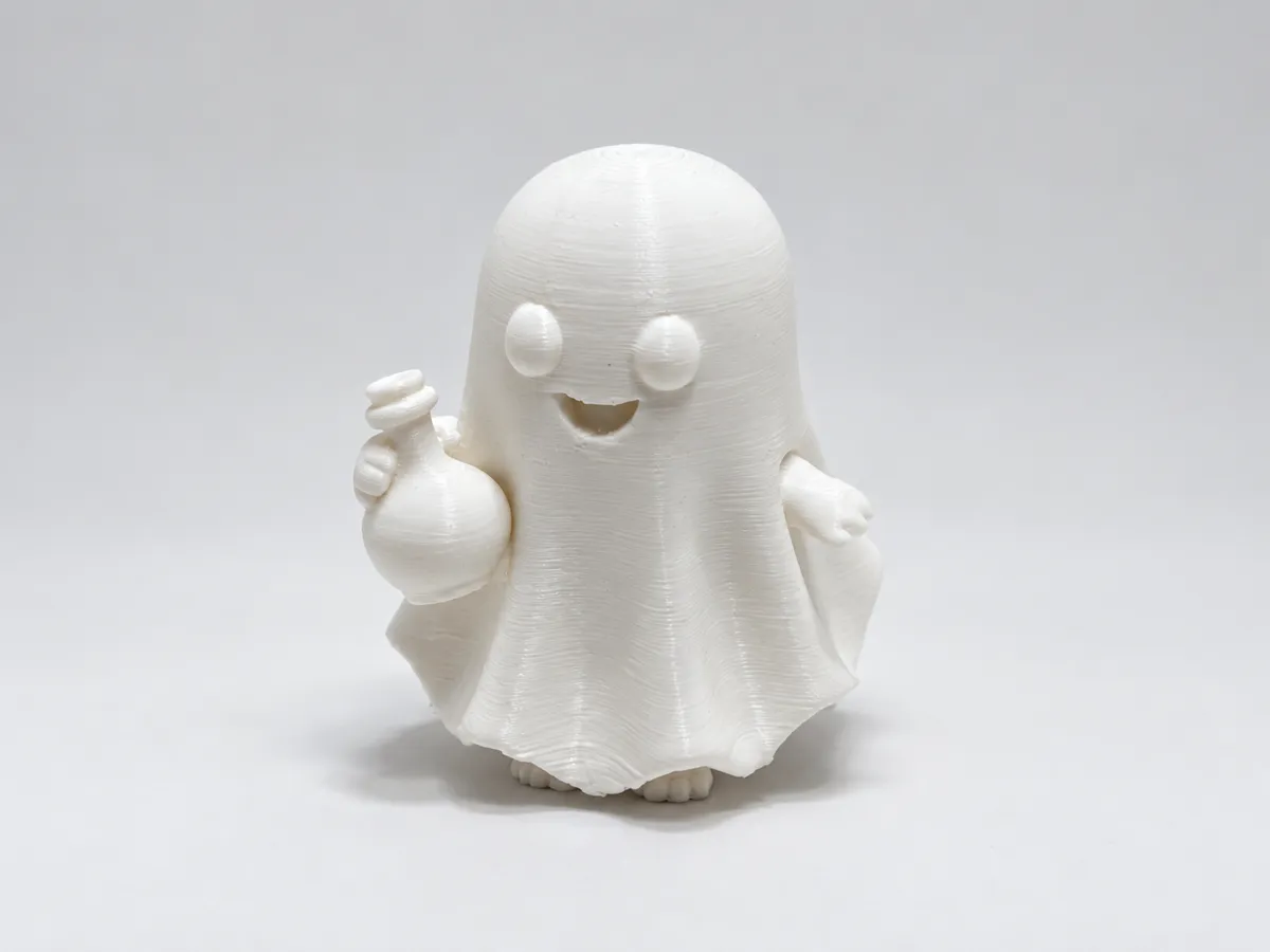 Cute Ghost with Potion Bottle – Kawaii Figurine - Free 3D Print Model ...