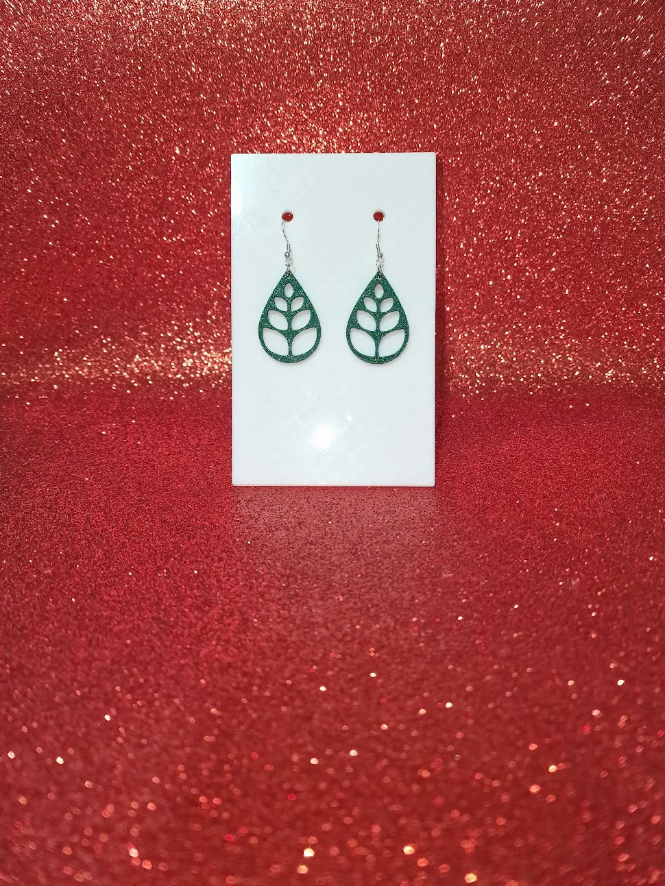Plant in a drop earrings view 2