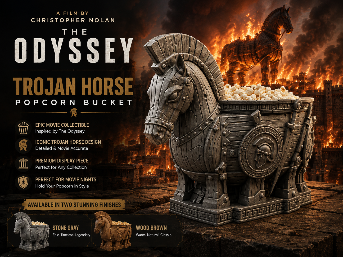 Trojan Horse Popcorn Bucket - The Odyssey