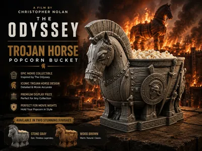 Trojan Horse Popcorn Bucket - The Odyssey