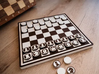 Magnetic Mini Chess & Checkers | 2-in-1 Travel