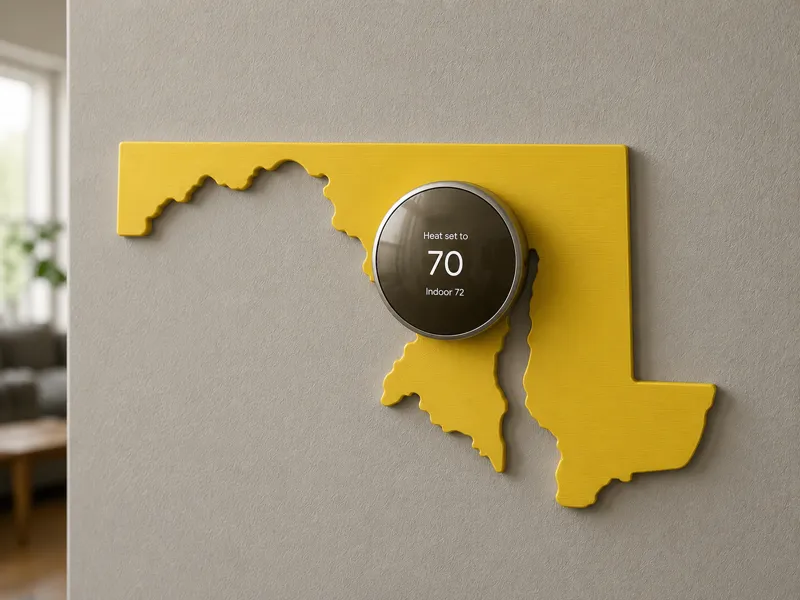 Google Nest Thermostat Backplate Maryland Map