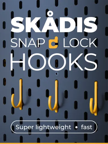 Accesorio para filamento: IKEA Skadis Lightweight Hook - only ~ 2g! — vista de referencia 2