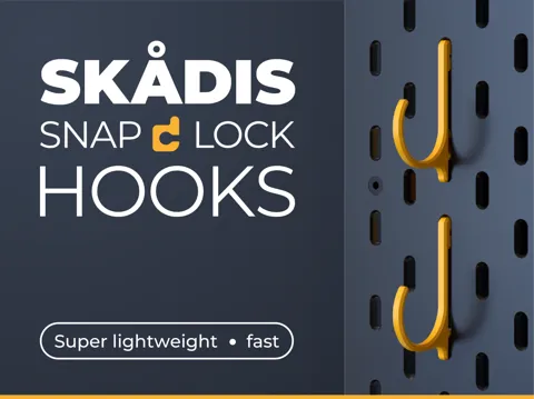 Accesorio para filamento: IKEA Skadis Lightweight Hook - only ~ 2g! — referencia de MakerWorld