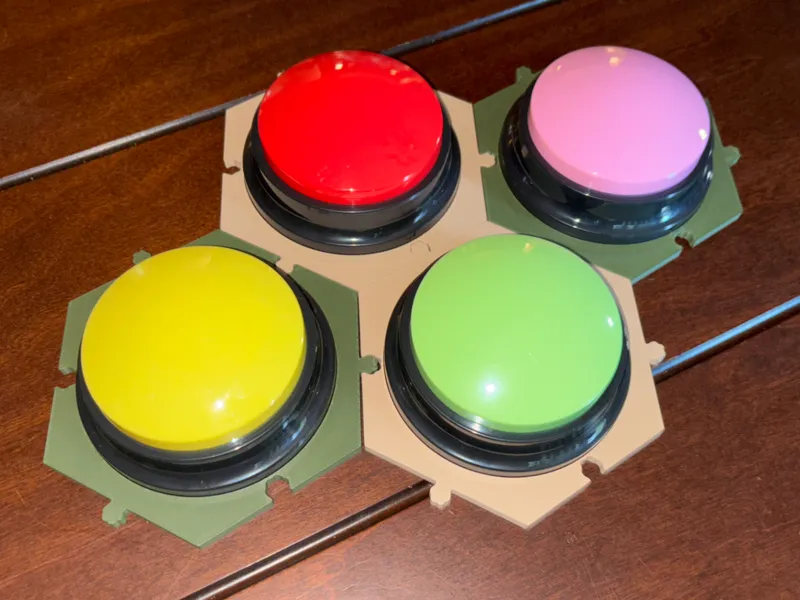 Pet training button holder