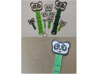 Panda Gua Sha Tool - A Gua Sha massage tool with panda and bamboo elements