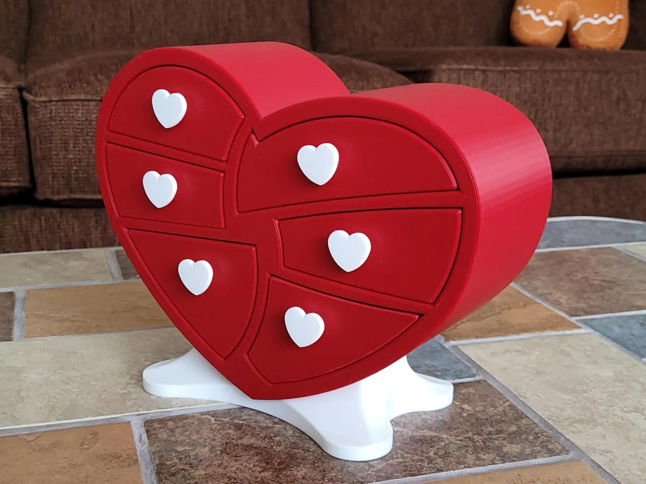 Wonky Valentine Heart Jewelry Box (Multi-Drawer) view 2