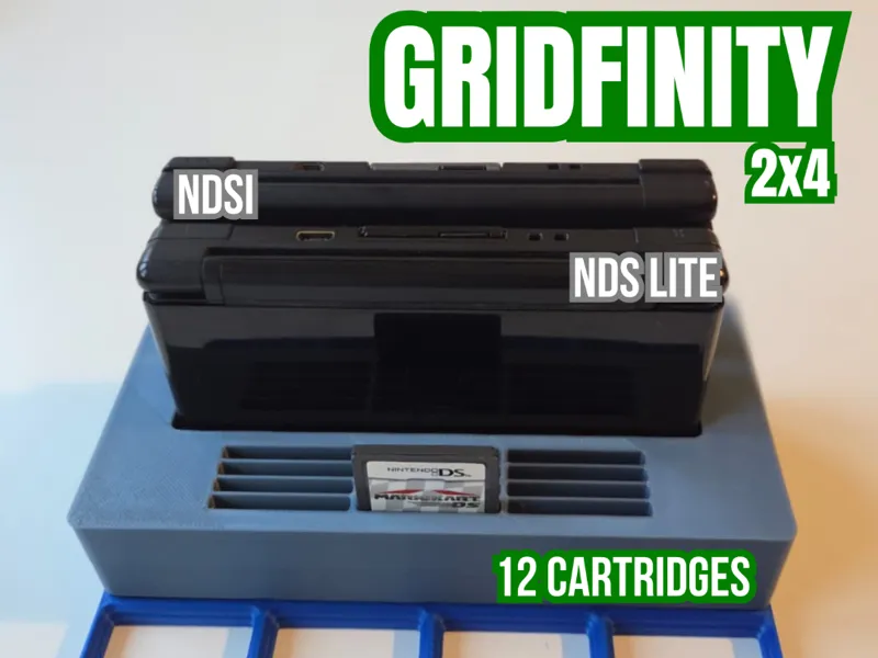 Gridfinity Nintendo DS storage with cartridges