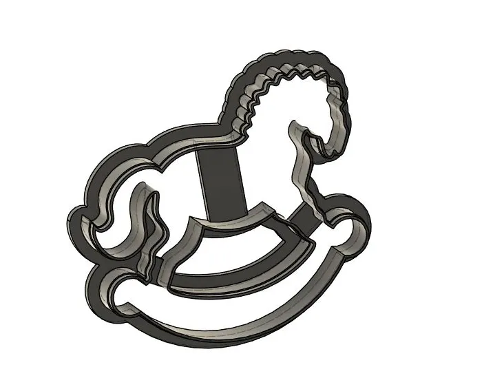 Rocking horse cookie cutter