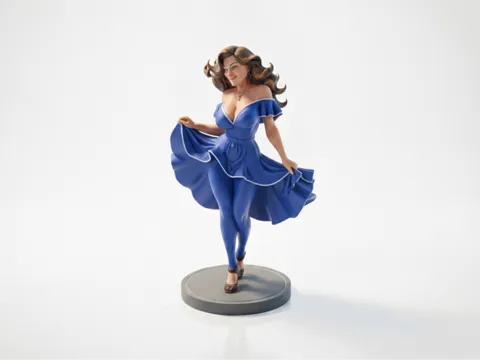 Figura decorativa: Lady Dancing Sculpture Female Figurine — referencia de MakerWorld