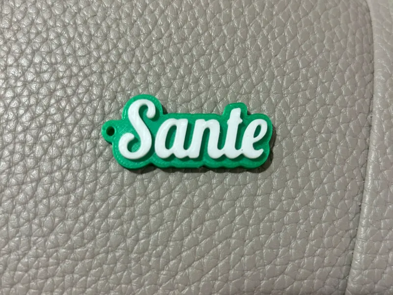 Sante name keychain