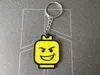 Brick Figure Head Keychain – Smirking