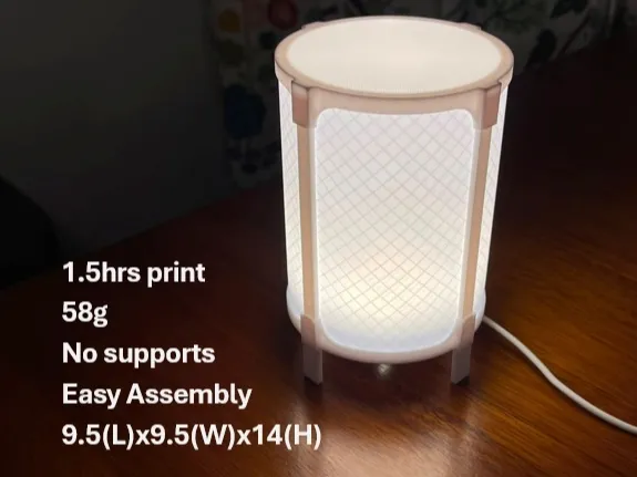 Minimalist Japandi LED Lamp|No Supports|Easy Assem