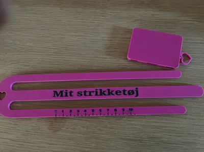 strikkemoenster lineal- knitting ruler