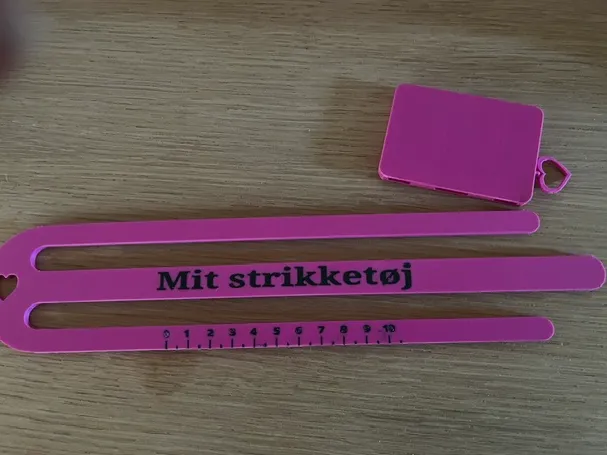 strikkemoenster lineal- knitting ruler