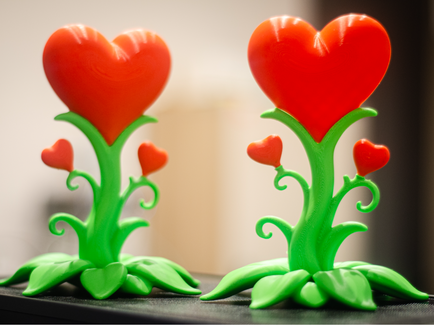 Valentine Heart Flower with Hidden Compartment