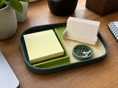 Business Card Memo Station - Business Cards, Pens