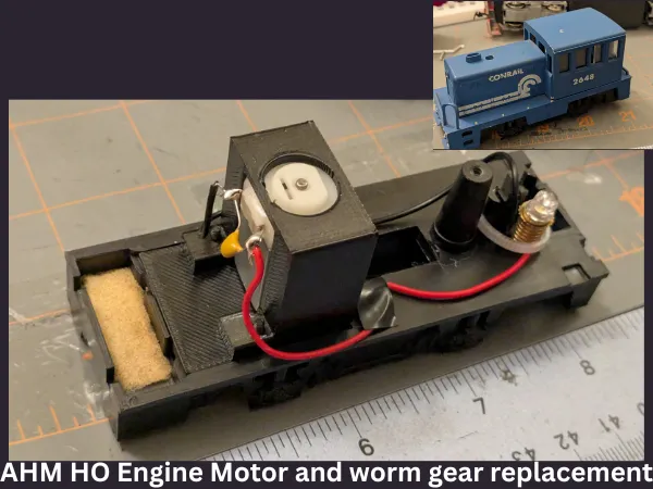 AHM HO Engine Motor and Worm Gear Replacement