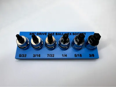 Gridfinity Ball Hex Bit Socket Holder