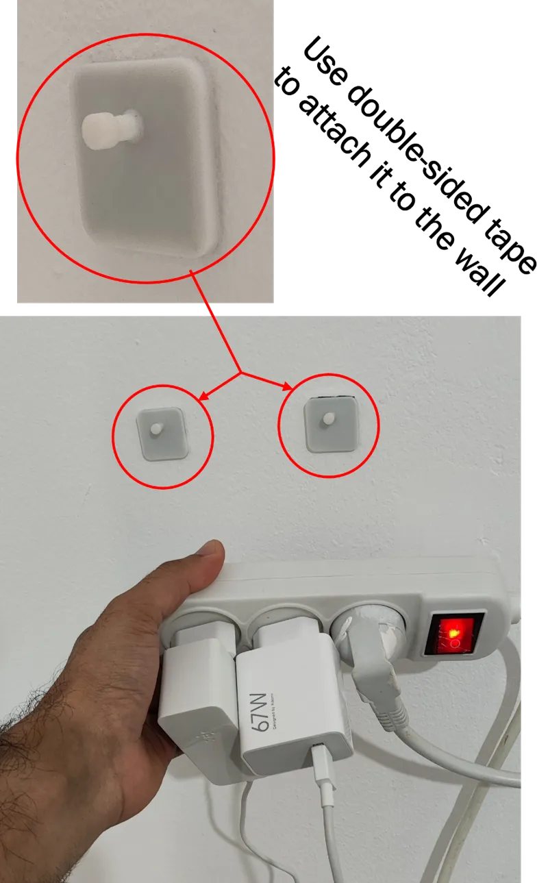 outlet splitter wall holder