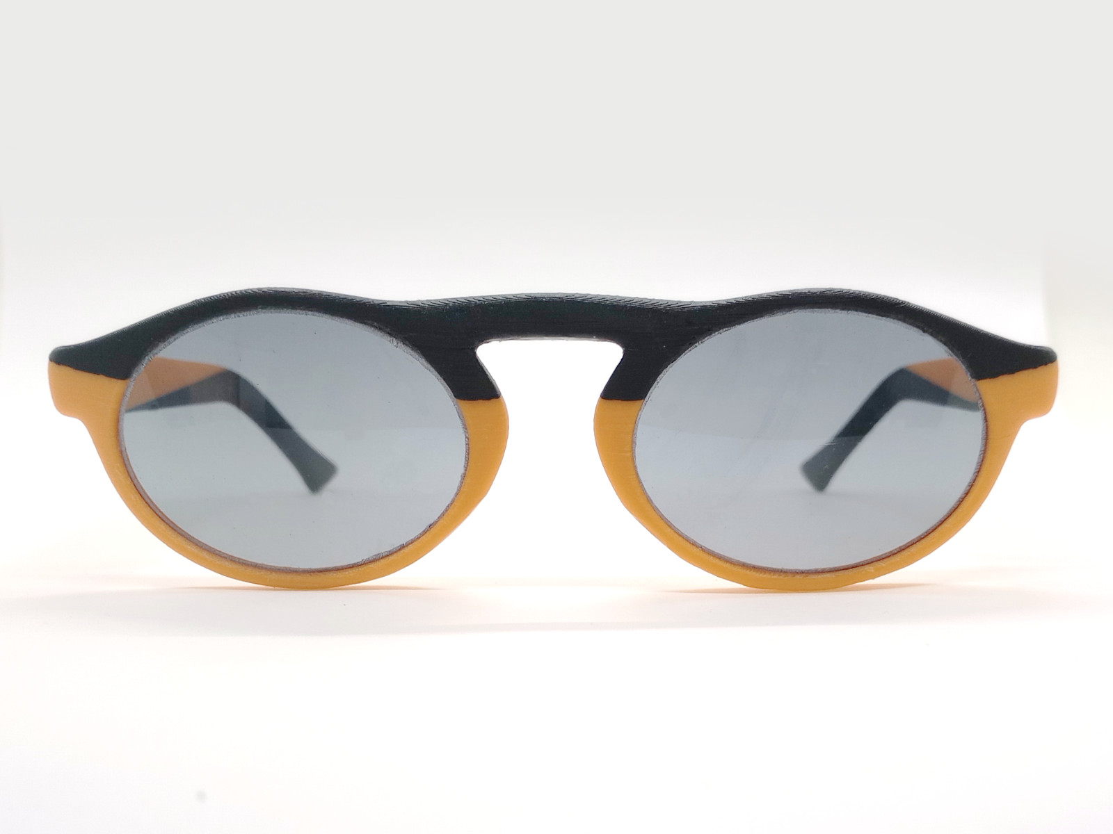 Sunglasses OVAL black & orange