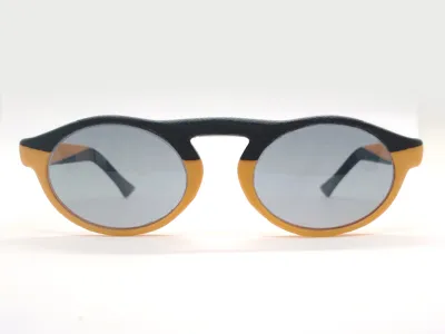 Sunglasses OVAL black & orange