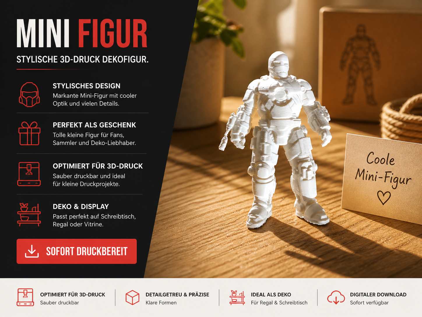 Iron Man Mark I Fanart-Figur – Mini-Statue MK1