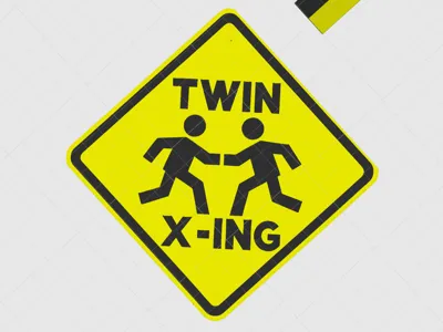 Twin X-ing Sign