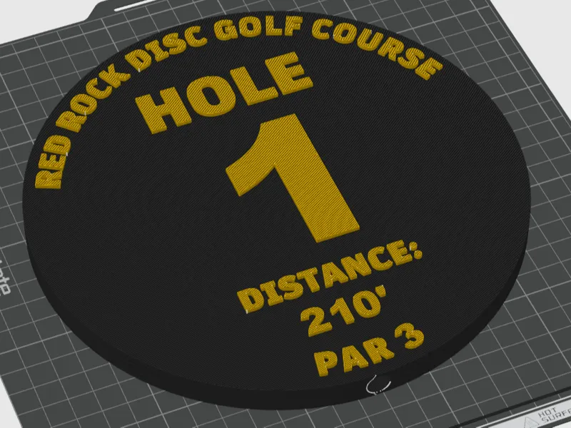 Red Rock Disc Golf Course sign
