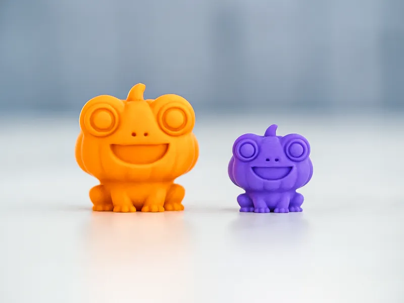 Mini Pumpkin Frog – Cute Halloween Frog Figurine