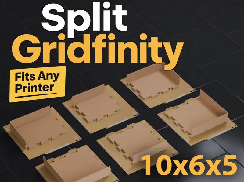 A1 Mini Gridfinity 10x6 Bin 5U Dovetail Split Fit