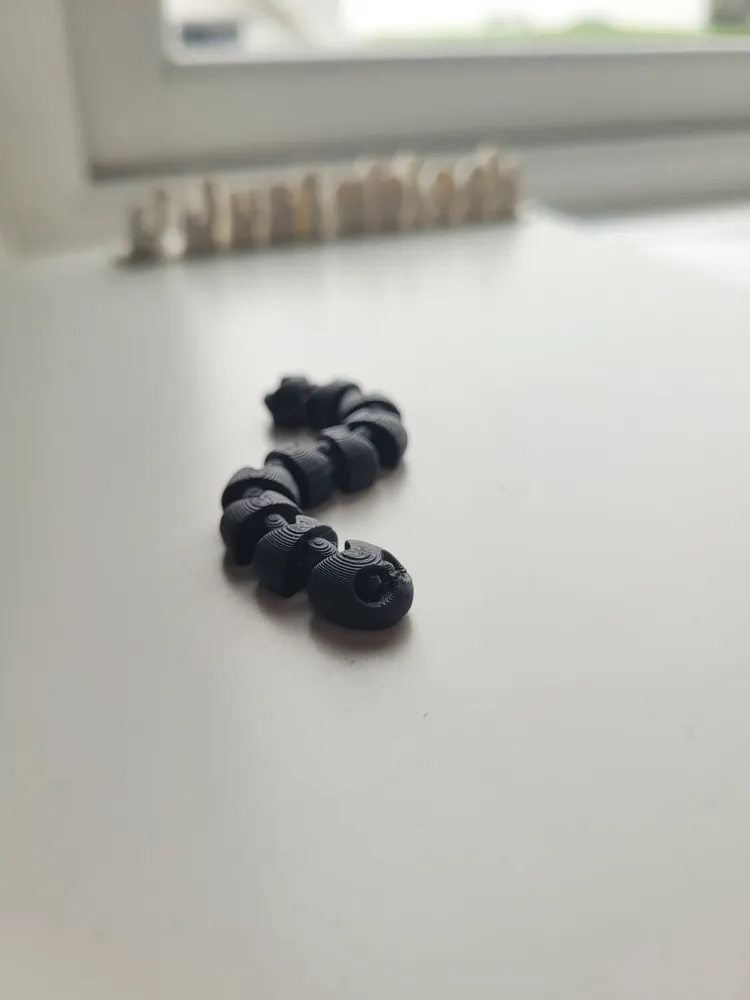 Mini Articulated Fidget Snake Keychain FAST PRINT - Free 3D Print Model ...