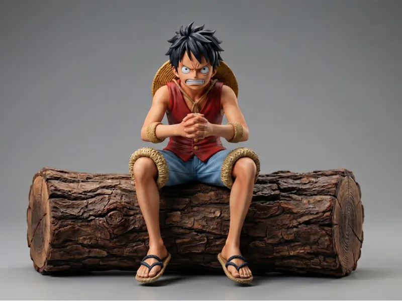 Monkey D. Luffy - Seduto arrabbiato - One Piece