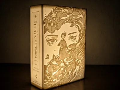 The Fires of December – Light-Up Book Lithophane