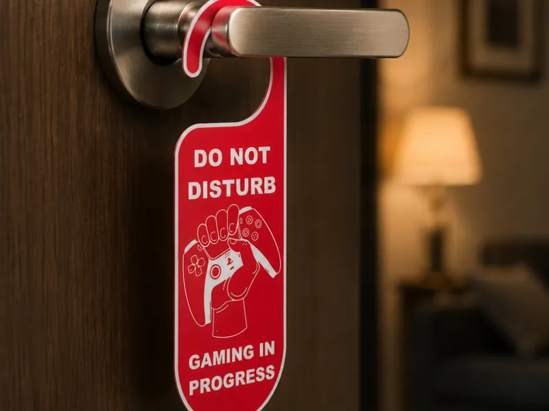 Do not disturb gaming funny sign door hook